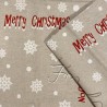 Tovagliato Buon Natale Cuori Tessuto cm.280 a metraggio Puro cotone Made in Italy