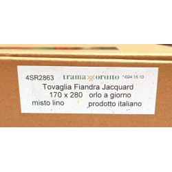 copy of Farfalle Tovaglia Fiandra Orlo a Giorno Misto Lino Prodotto Italiano